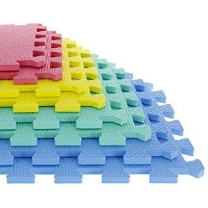 Multicolor Interlocking Exercise Mats - 8 Pieces