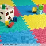 Multicolor Interlocking Exercise Mats - 8 Pieces