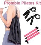 Pilates Bar Kit with Resistance Bands for Home