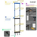 Wall-Mounted Yoga Mat and Accessory Organizer