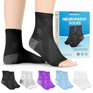 Compression Socks for Nerve Pain Relief - Black