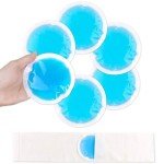 6 Pack Small Round Ice Packs for Pain Relief