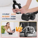 Ab Roller Wheel with Timer and Knee Mat