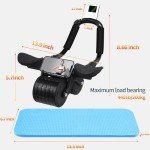 Ab Roller Wheel with Timer and Knee Mat