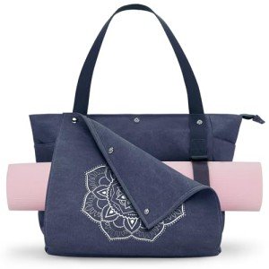 Gonex Multi-Pocket Yoga Mat Tote Bag - Blue