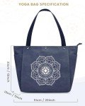 Gonex Multi-Pocket Yoga Mat Tote Bag - Blue