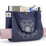 Gonex Multi-Pocket Yoga Mat Tote Bag - Blue
