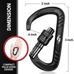 Heavy Duty Locking Carabiner Clips - 2 Pack