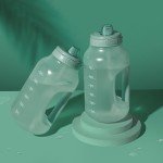 64oz Motivational Water Jug with Handle and Straw