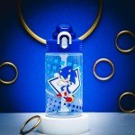 Sonic Hedgehog 16oz Water Bottle with Straw