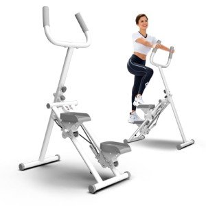 Compact Folding Stair Stepper with Handlebar
