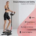 Sportsroyals Handlebar Stair Stepper with Resistance Bands