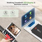 Portable Foldable Treadmill with Handle Bar