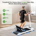 Portable Foldable Treadmill with Handle Bar