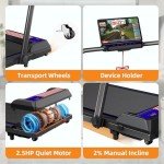 NAYSAYE 2-in-1 Foldable Treadmill with Remote