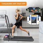 NAYSAYE 2-in-1 Foldable Treadmill with Remote