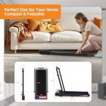 NAYSAYE 2-in-1 Foldable Treadmill with Remote