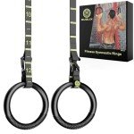 Adjustable Gymnastic Rings with Anti-Slip Straps