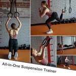 Adjustable Gymnastic Rings with Anti-Slip Straps
