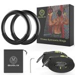 Adjustable Gymnastic Rings with Anti-Slip Straps