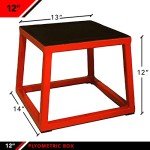 JFIT 12" Plyometric Jump Box - Red/Black