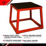 JFIT 12" Plyometric Jump Box - Red/Black