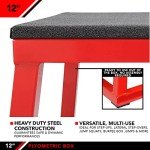 JFIT 12" Plyometric Jump Box - Red/Black