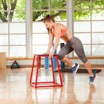 JFIT 12" Plyometric Jump Box - Red/Black