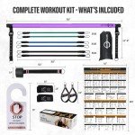 Adjustable Pilates Bar Kit with Resistance Bands