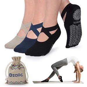 Non-Slip Yoga Socks for Women (3 Pairs)
