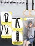 Wooden Gymnastic Rings with Adjustable Straps