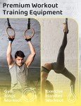 Wooden Gymnastic Rings with Adjustable Straps