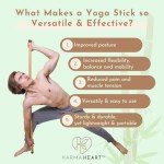 Natural Bamboo Yoga Stick for Balance and Flexibility