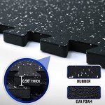 12 Pcs Interlocking Rubber Exercise Equipment Mats