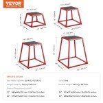 VEVOR Adjustable Plyometric Jump Boxes for Home Fitness