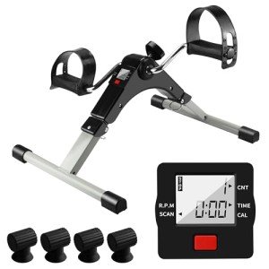 Compact Under Desk Bike Pedal Exerciser with LCD