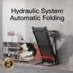 UMAY Folding Incline Treadmill with Pulse Sensors