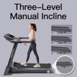 UMAY Folding Incline Treadmill with Pulse Sensors