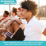 RITOPER 6 Pack Non-Slip Workout Headbands