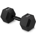 Fitvids 25LB Rubber Hex Dumbbell for Home Gym