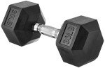 30 lb Rubber Hex Dumbbell - Black