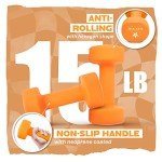 Yes4All 15lbs Non-Slip Hexagon Neoprene Dumbbells