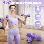 Adjustable Dumbbell Set - 4 in 1 Weights for Home