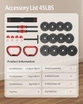 Adjustable Dumbbell Set for Home Workouts 45lbs