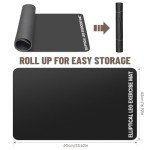 Non-Slip Under Desk Elliptical Mat for Bikes