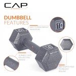 CAP Barbell 5 lb Cast Iron Hex Dumbbells