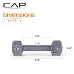CAP Barbell 5 lb Cast Iron Hex Dumbbells