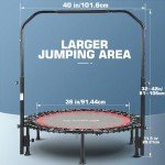 Adjustable 40" Mini Trampoline for Indoor Fitness