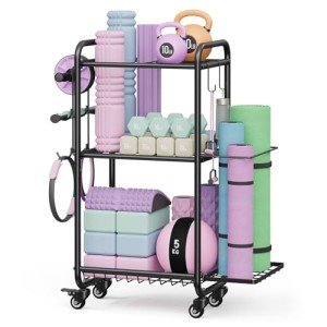 Versatile Weight Rack with Wheels for Home Gym
