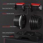 Yaheetech 90lbs Adjustable Dumbbell Set for Home Gym